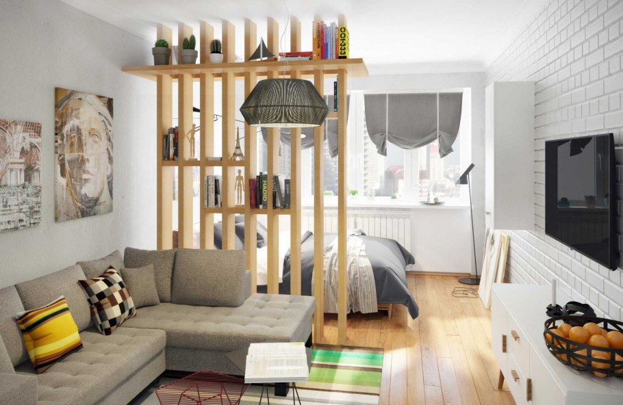 Декоративная перегородка в комнате