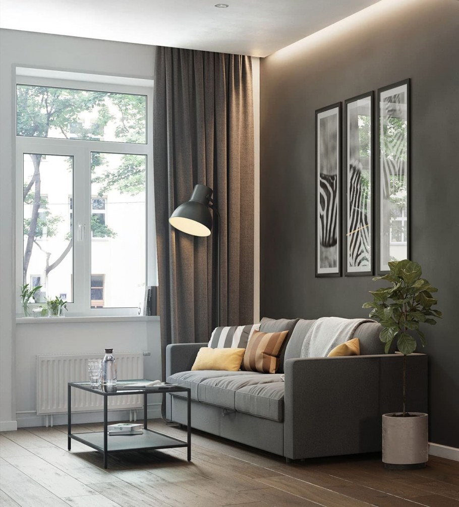 Интерьер небольшой гостиной