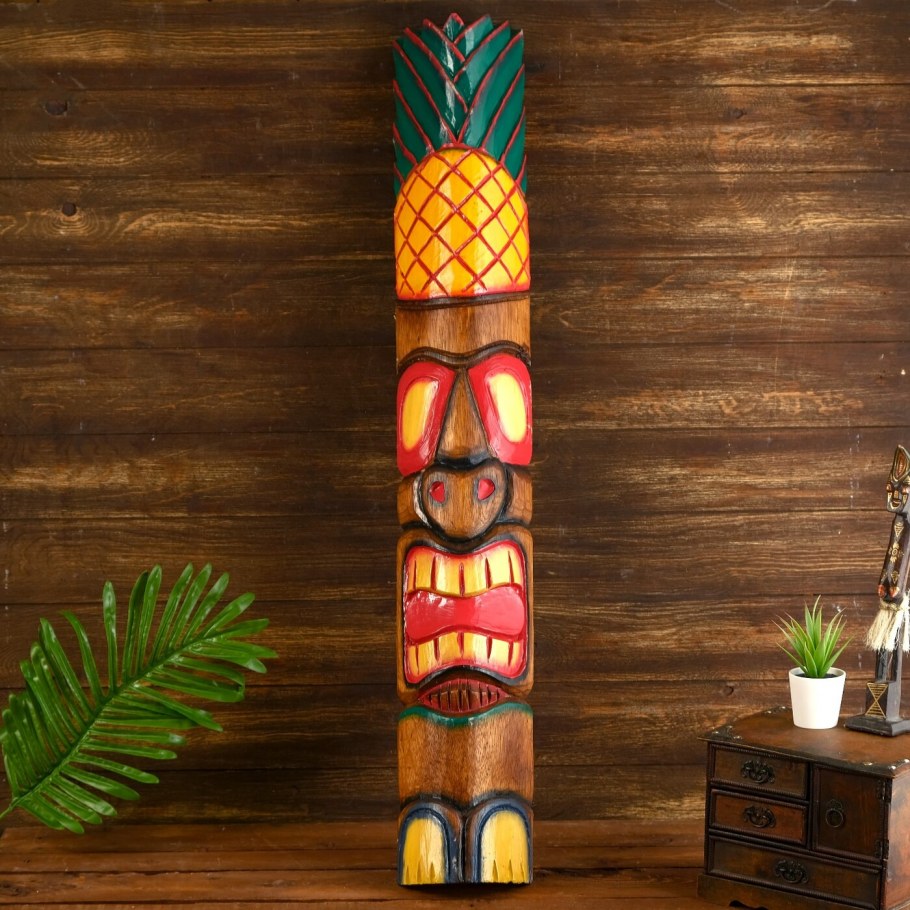 Маска настенная дерево "абориген тьма/свет"