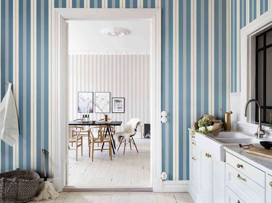 Вертикальная полоска в интерьере