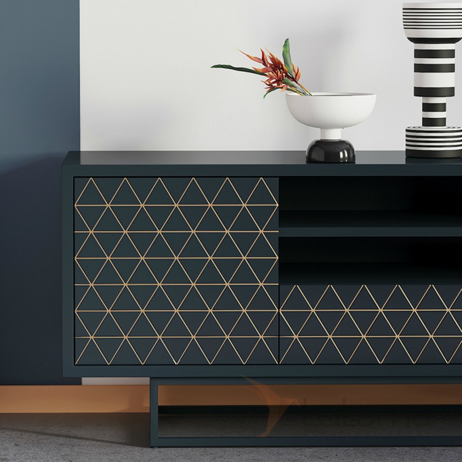 Алекс тумба с ящиками на колесах, синий67x66 см