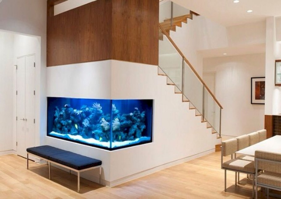 Аквариум в интерьере кухни