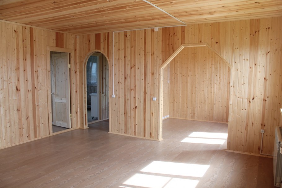 Каркасный дом изнутри вагонка