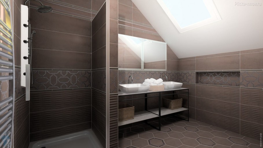 Столешница кедр 910/br обсидиан коричневый