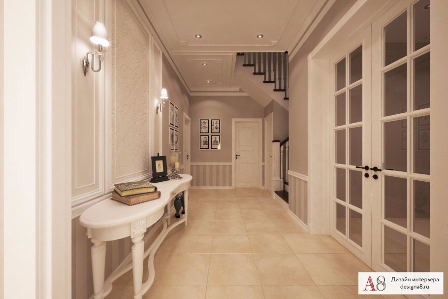 Интерьеры прихожих загородных домов