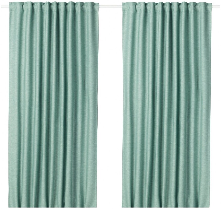 Шторы икеа Санела темная бирюза купить