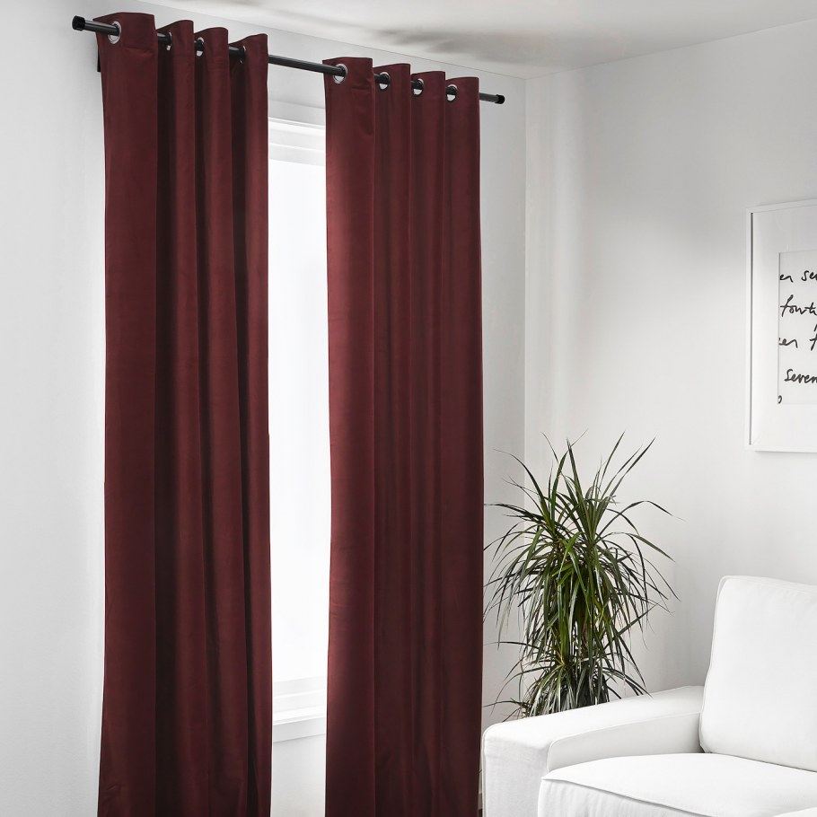 Икеа гардины Санела вельвет