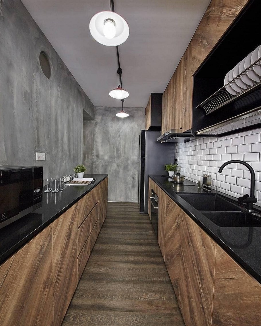 Кухня лофт Леруа Мерлен кирпич