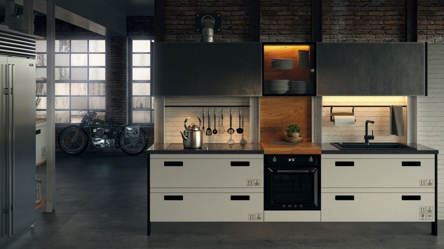 Кухня стиль лофт Галифакс
