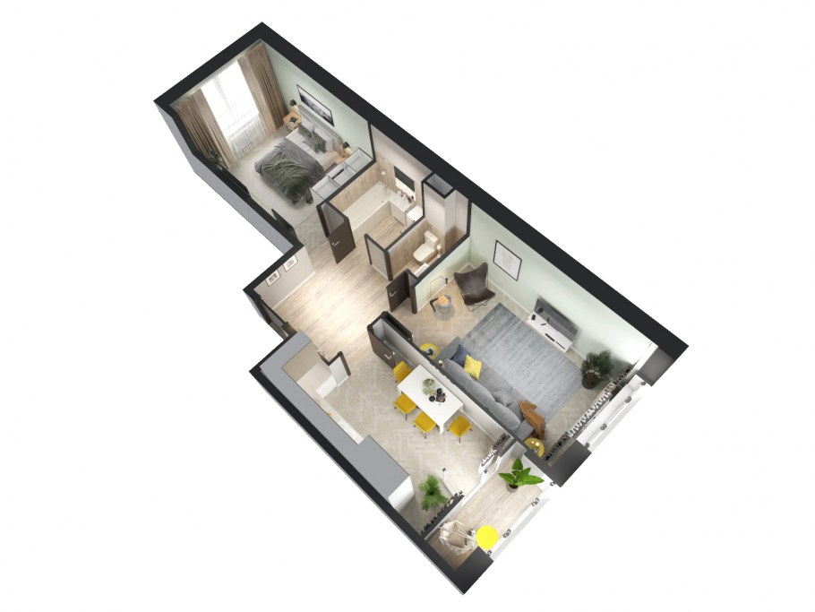 Планировка пик евротрешка 58м