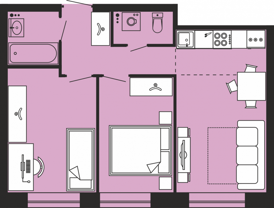 Евро трешки планировка евротрешки с кухней-гостиной