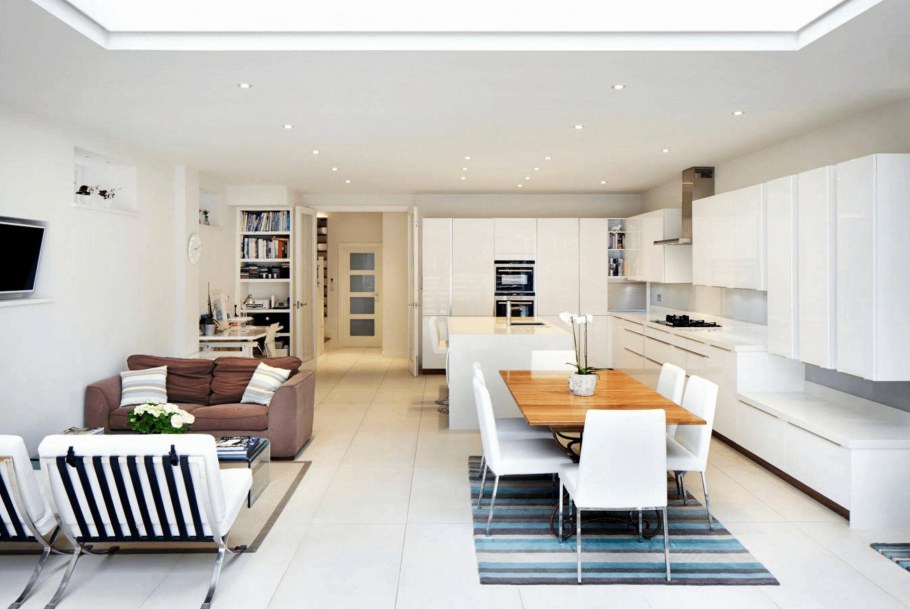 Интерьер опен Спейс гостиная