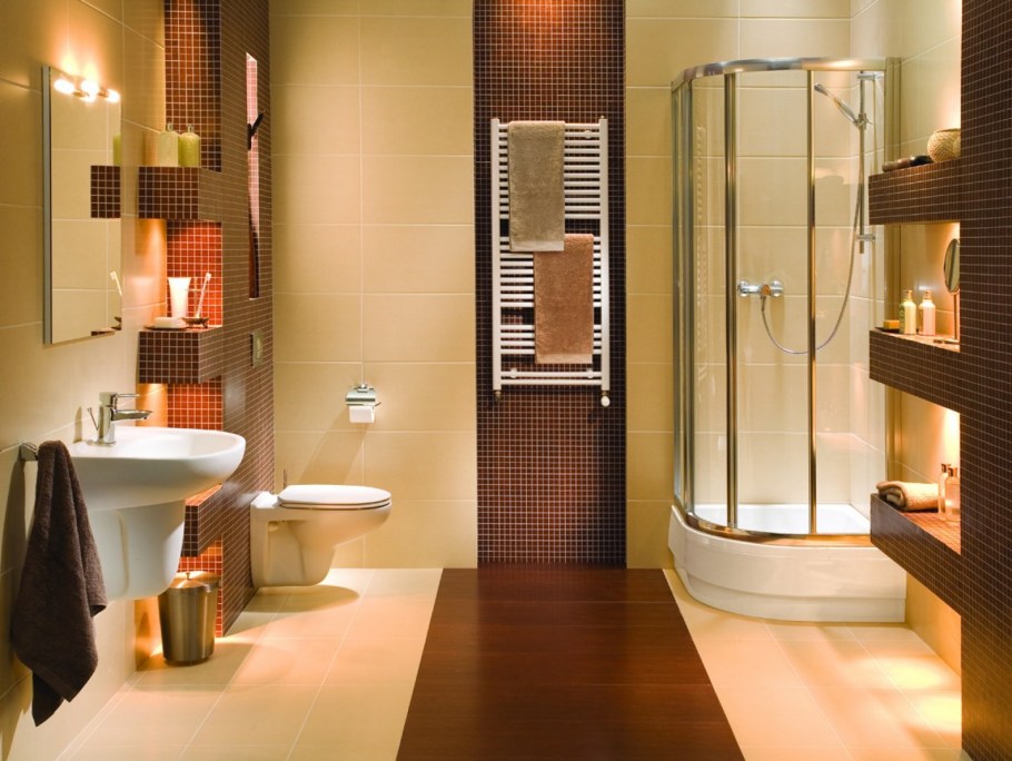 Ванная комната с душевой и туалетом