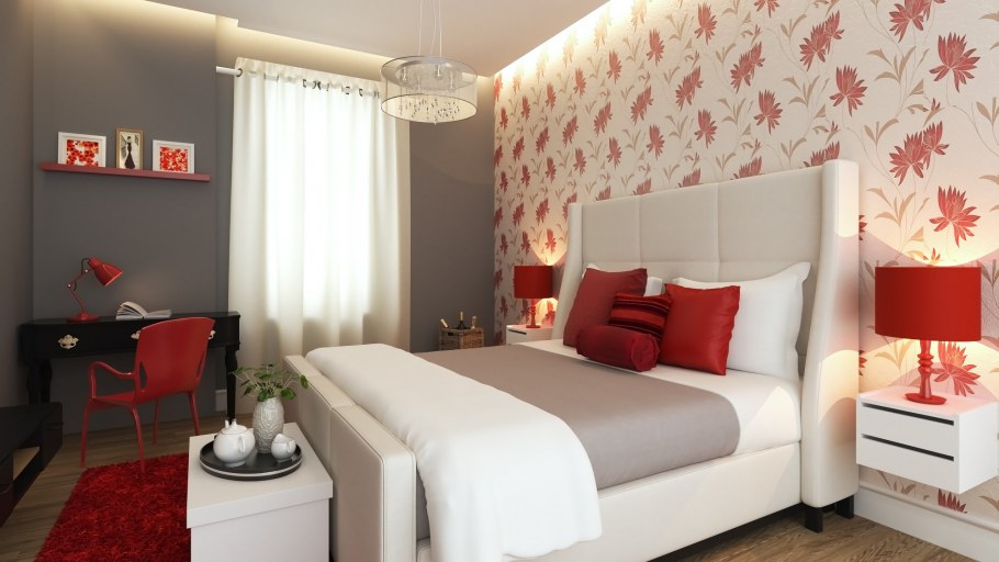 Комбинирование обоев в маленькой комнате