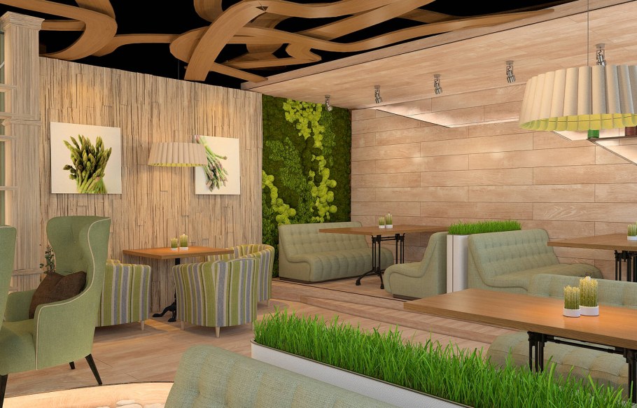 Экостиль в кафе