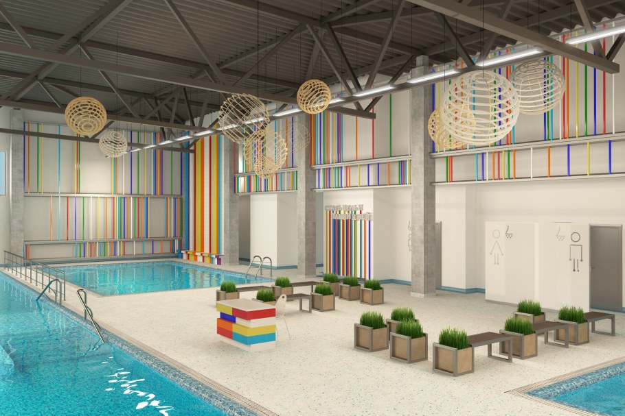 Интерьер детского бассейна