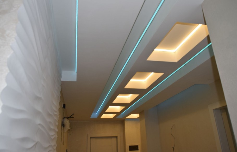 Подвесной потолок с подсветкой схема
