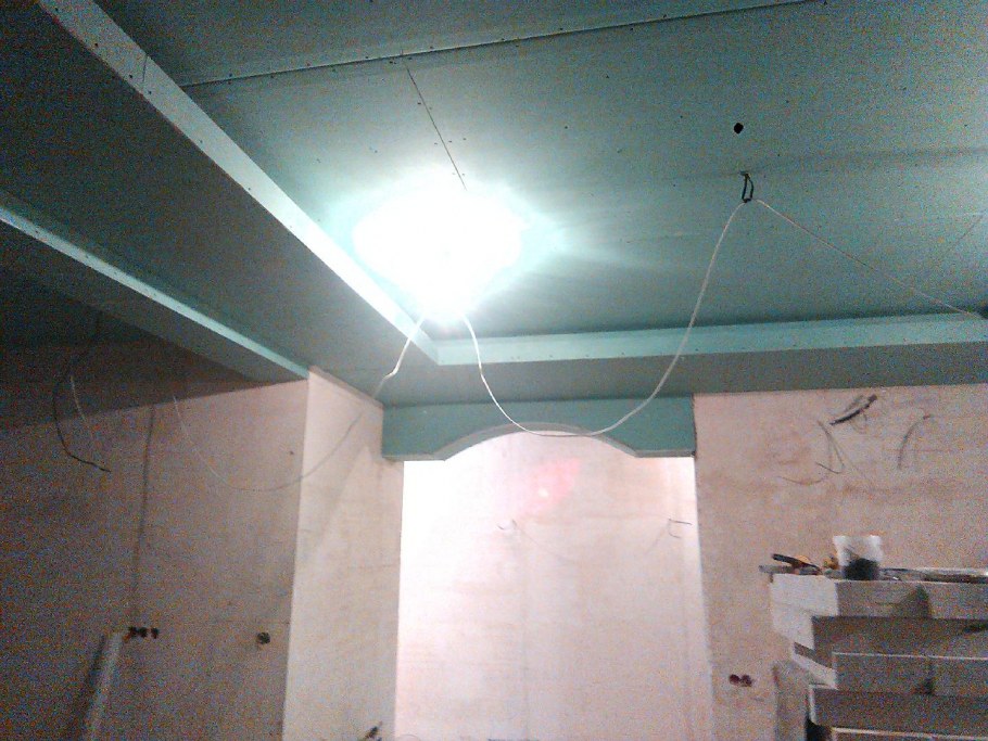 Чертеж гипсокартонного короба с подсветкой