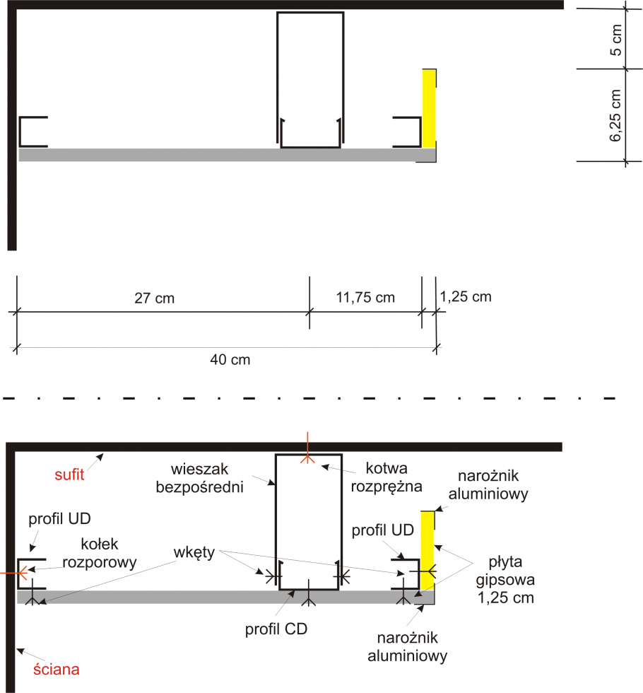 Подвесные потолки с нишей для подсветки