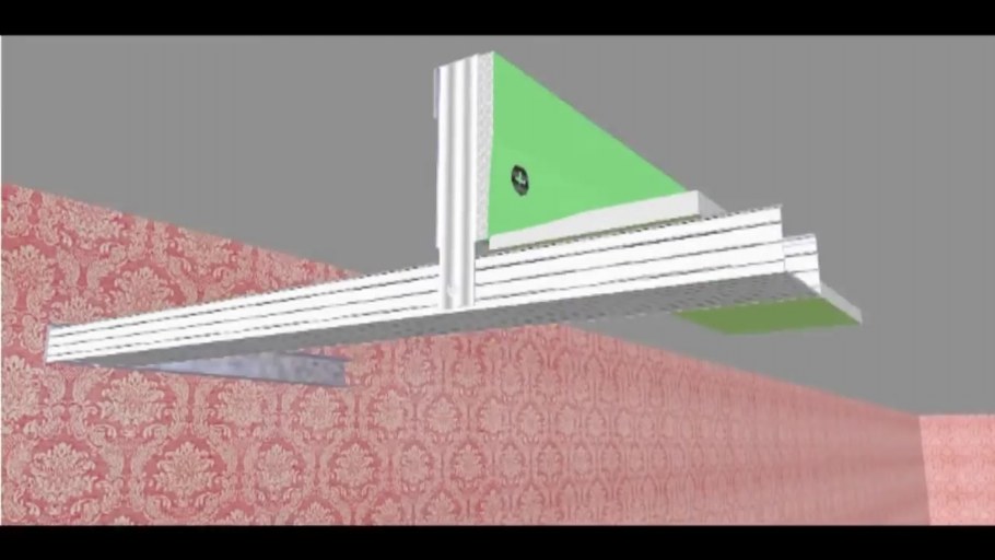 Потолок из ГКЛ С нишей для штор