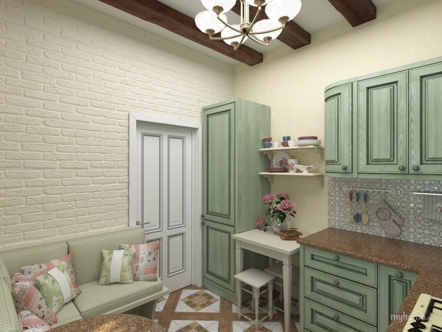 Кухня в стиле Прованс 9м2