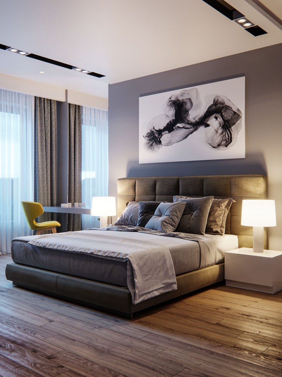 Стильная современная спальня