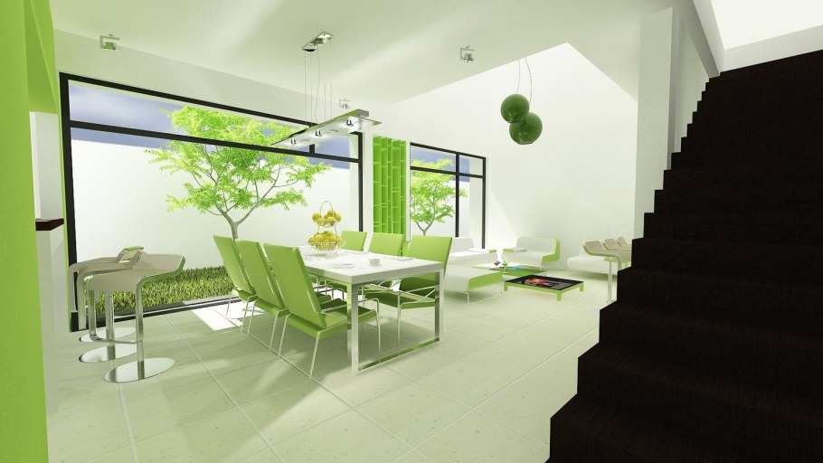 Разноцветные стены в интерьере офиса