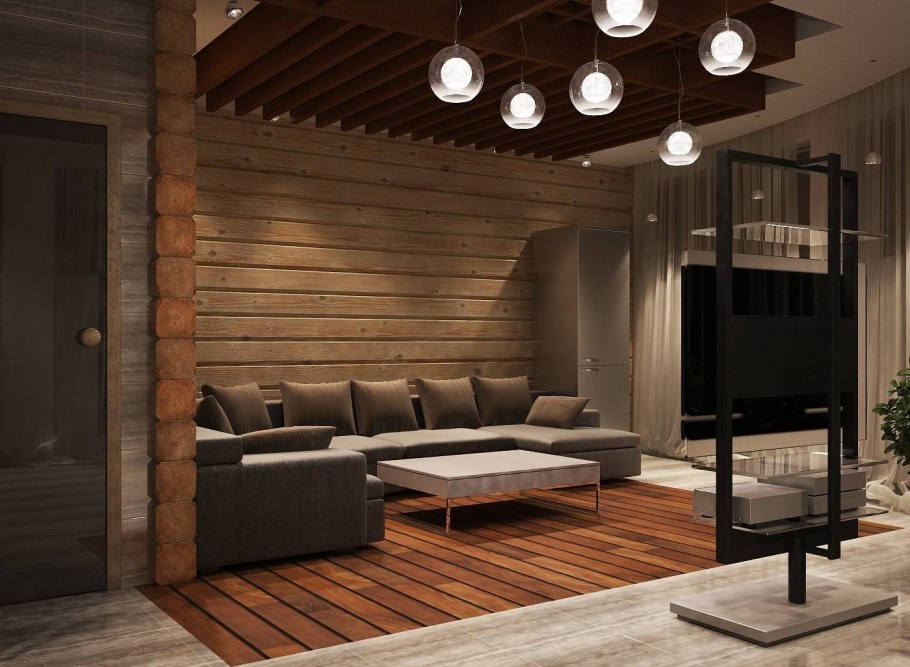 Интерьер бани в современном стиле