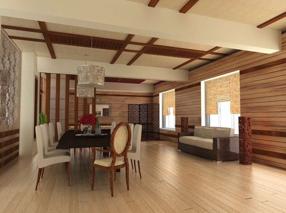 Отделка комнаты отдыха в бане