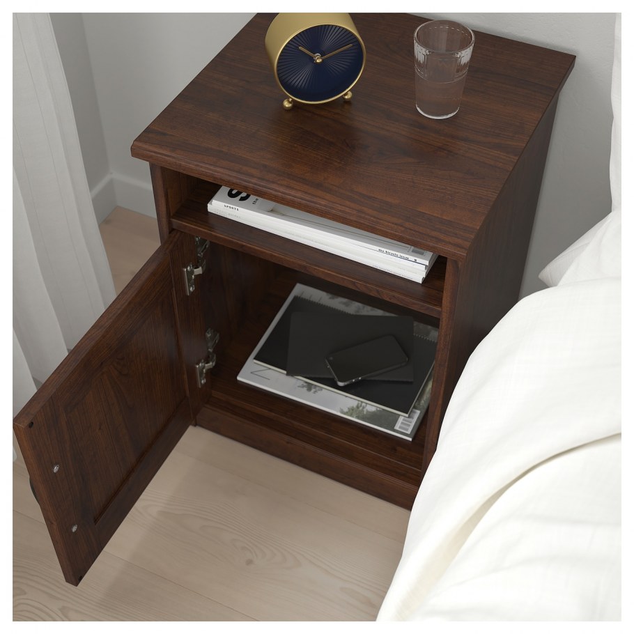 ХЕМНЭС тумба прикроватная, белый