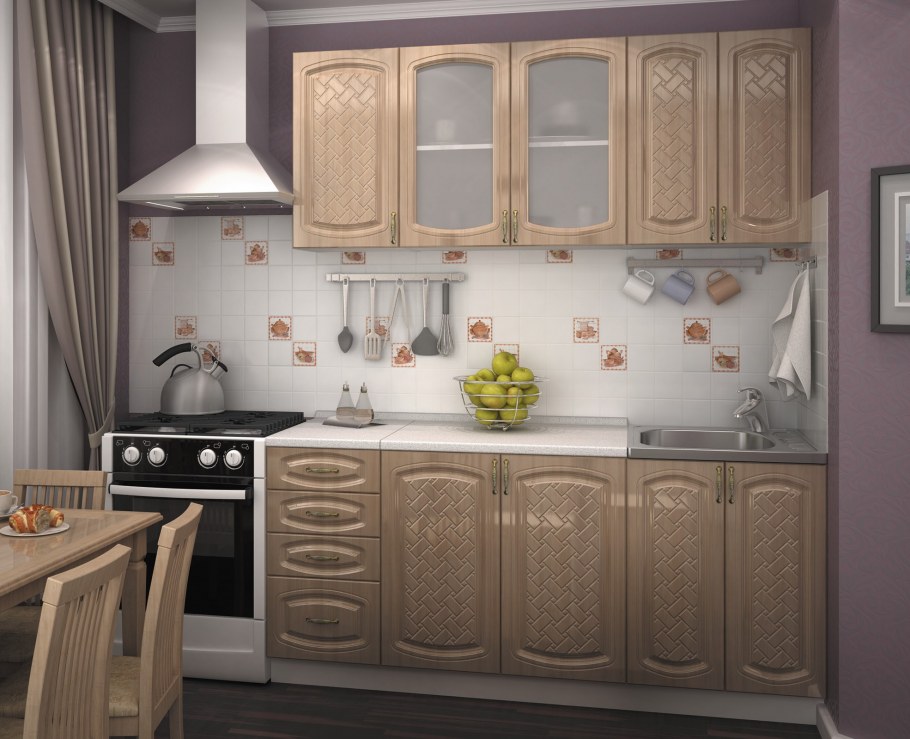 Кухня "Татьяна" ЛДСП 2,0м (Комби БД)