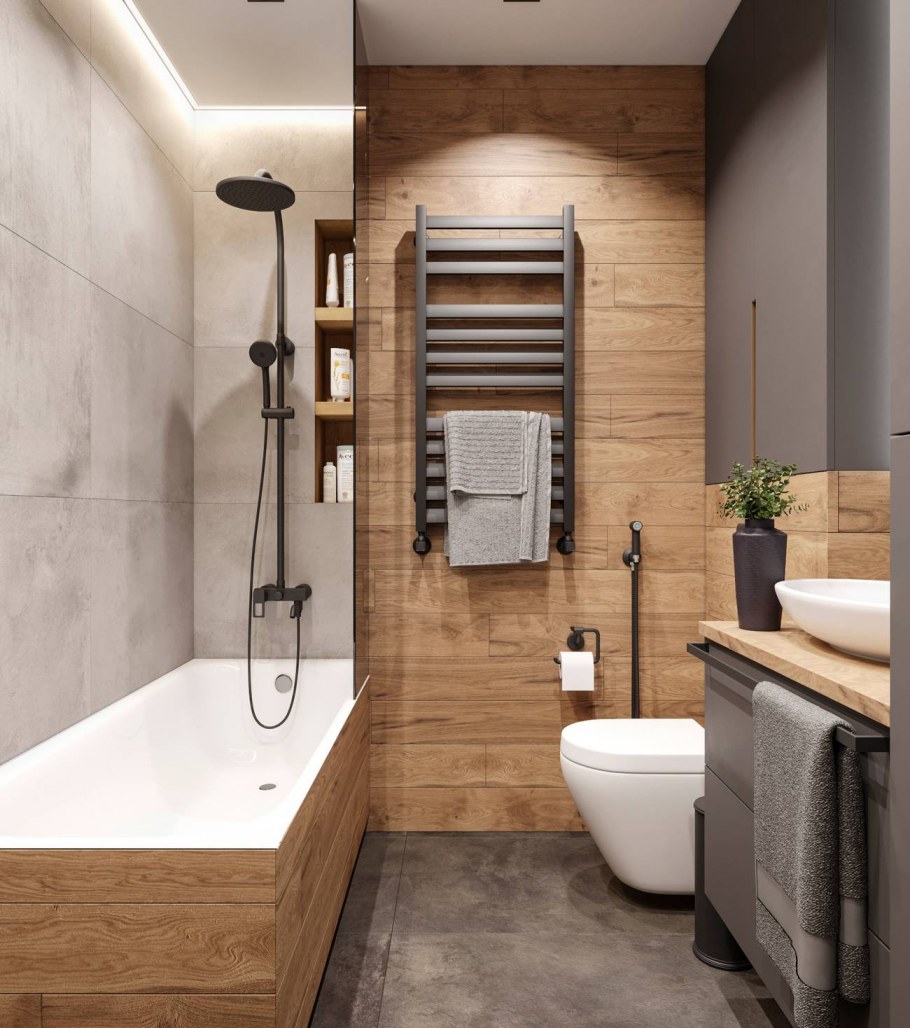 Ванная комната плитка 3 кв м