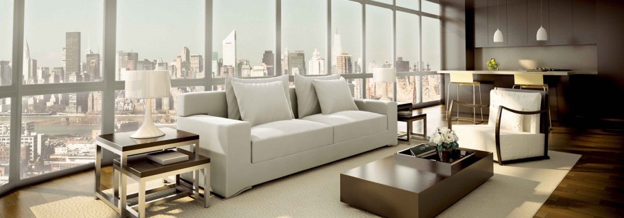 Спальня в пентхаусе в Нью Йорке