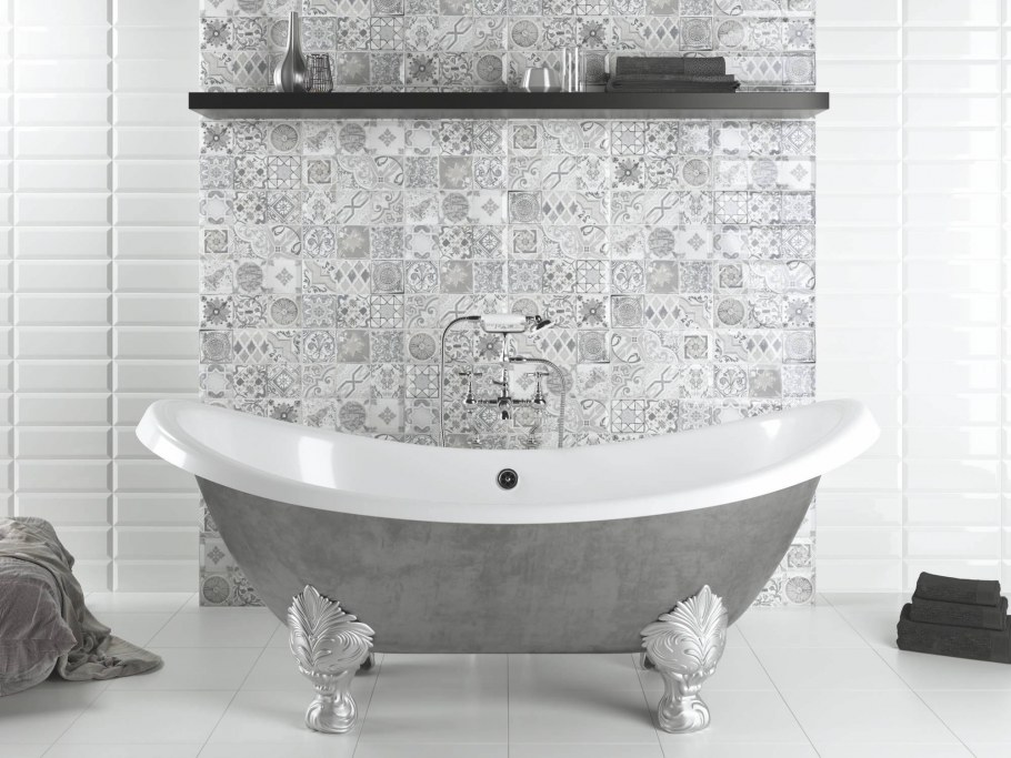 Плитка Antique Gris brillo Bisel 10x30