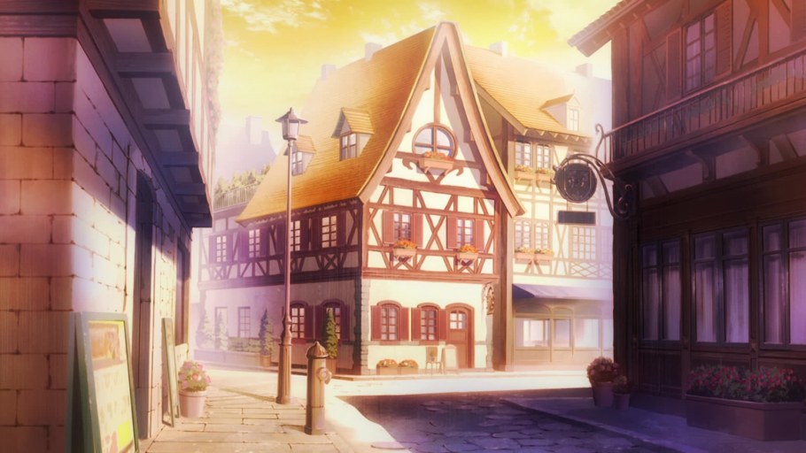 Средневековый город из аниме