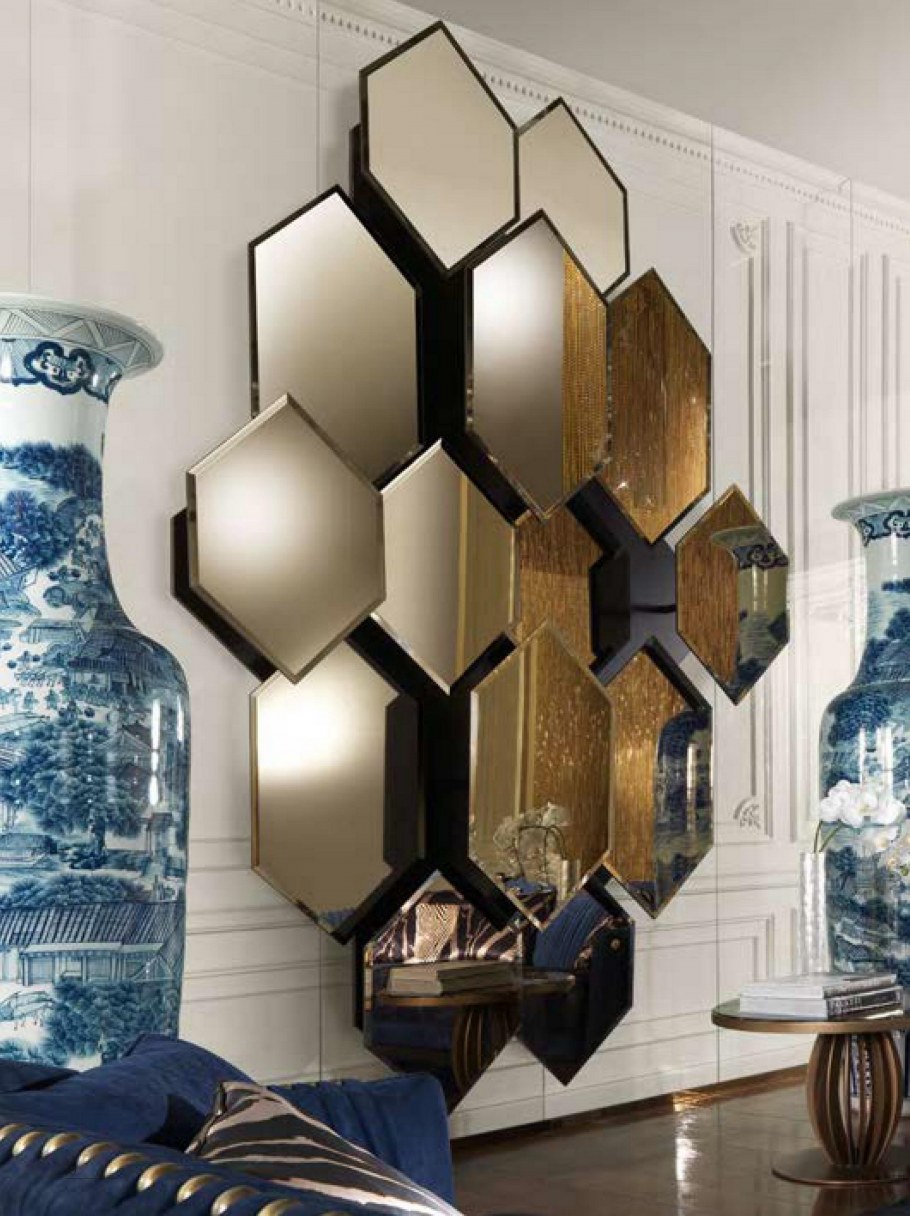 Зеркальные соты икеа в интерьере