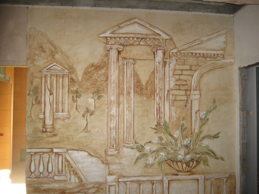 Роспись стен в греческом стиле