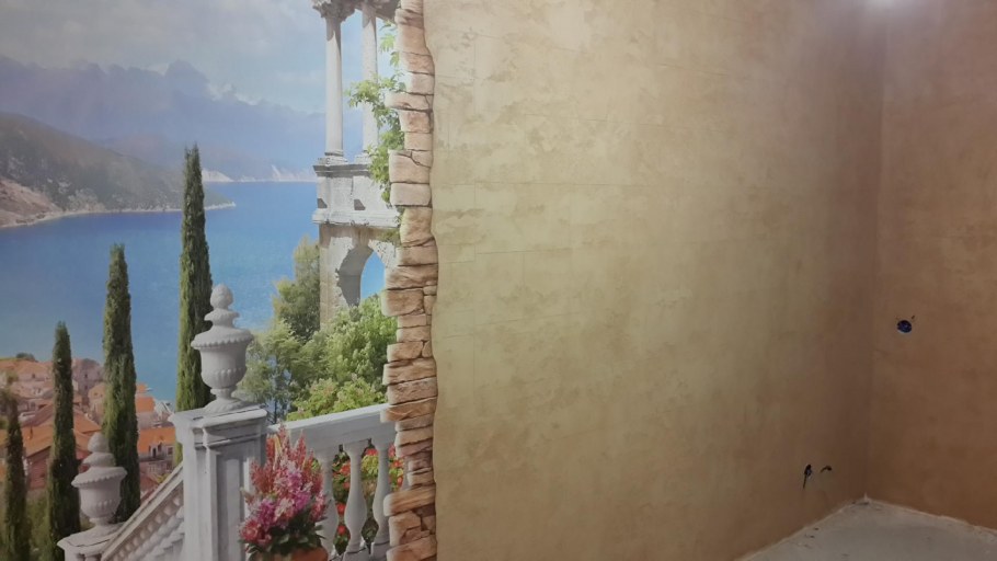 Деруфа декоративная штукатурка в интерьере