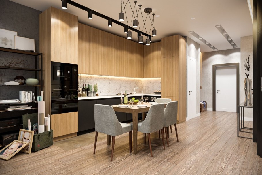 Кухня-гостиная в современном стиле