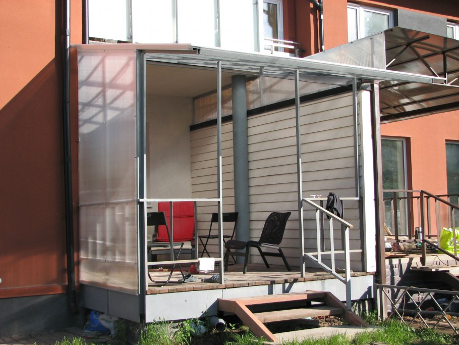 Веранда обшитая поликарбонатом