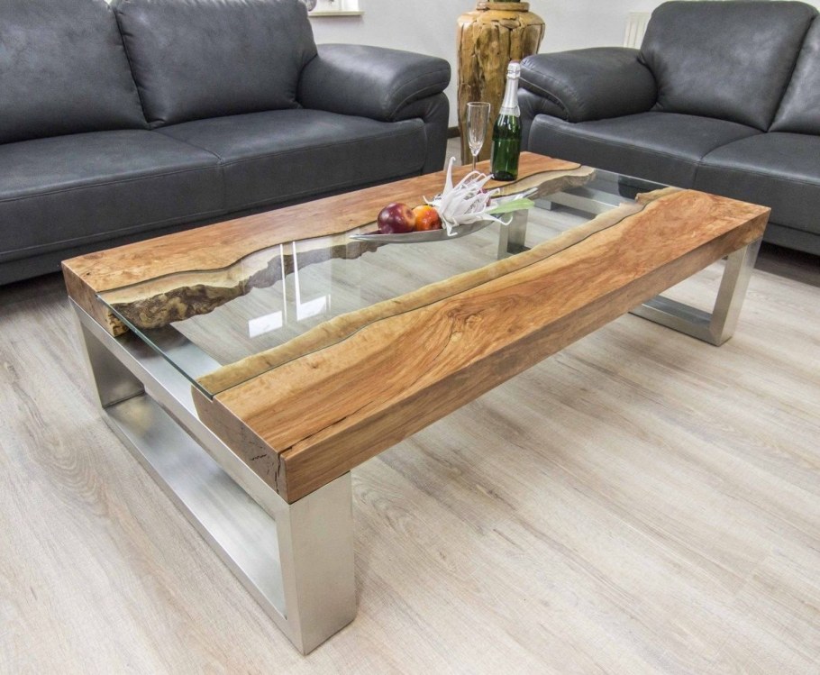 Журнальный столик из пенька