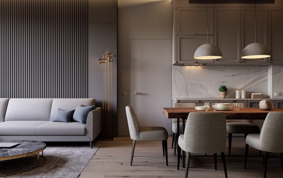 Интерьер таунхауса в стиле Контемпорари