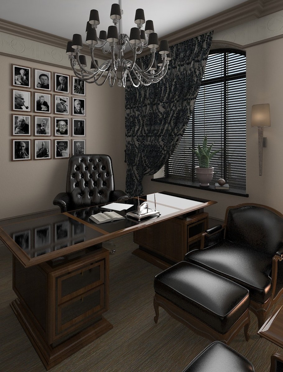 Интерьер маленького кабинета