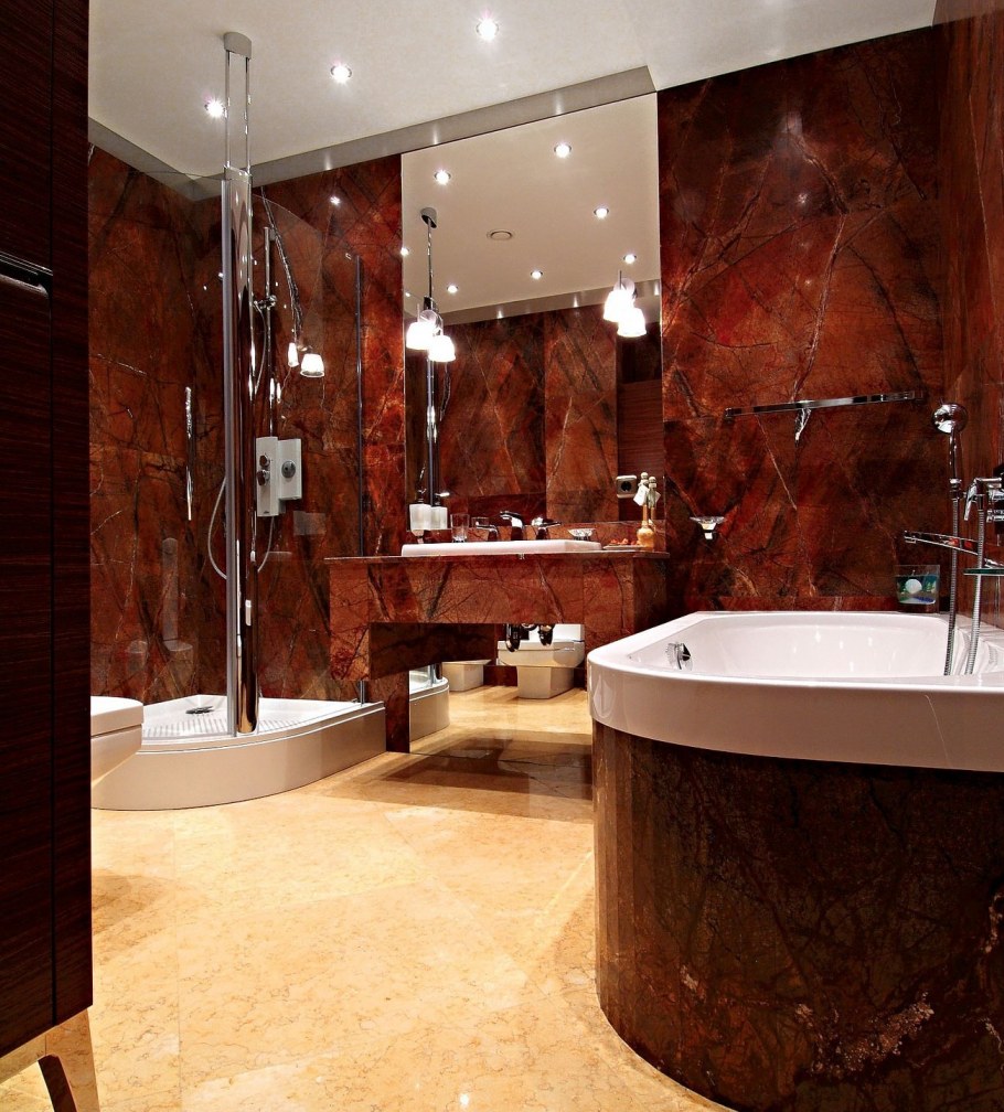 Мраморная ванная комната