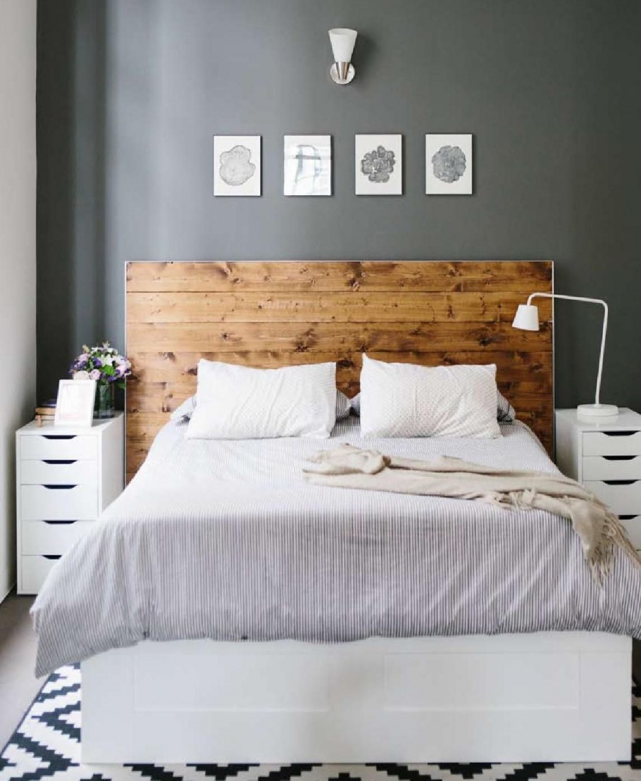 Изголовье кровати в скандинавском стиле