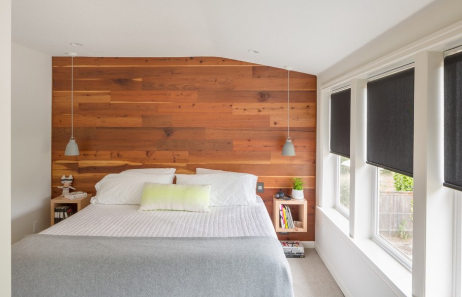 Спальня в скандинавском стиле дерево