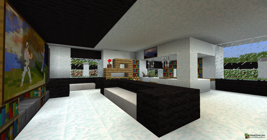 Декор в МАЙНКРАФТЕ гостиная