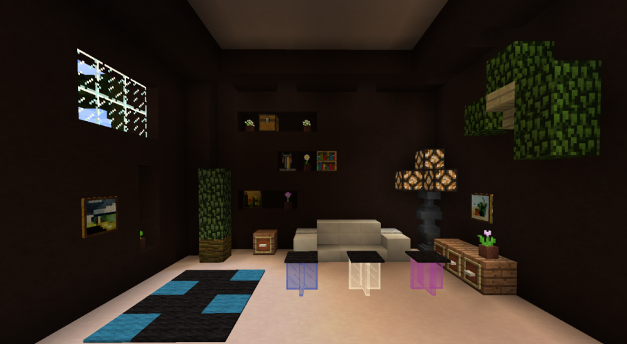 Интерьер комнаты в МАЙНКРАФТЕ