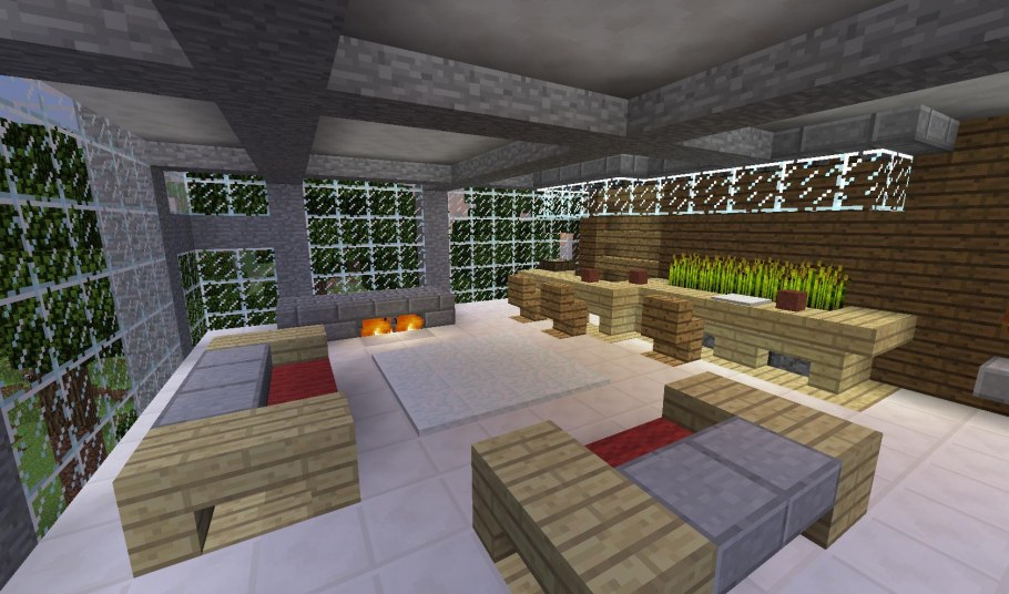 Кровать в стиле хайтек в МАЙНКРАФТЕ