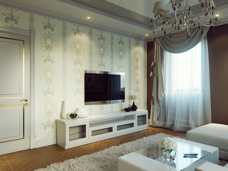 Гостиная в классическом стиле 16 кв.м